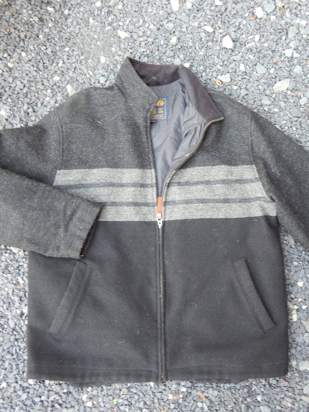 Woolrich Mens Wool Blend Full Zip Cardigan Sweater Jacket Size Large